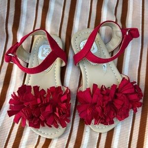 Besitos Red Floral Toddler Sandal Size 4